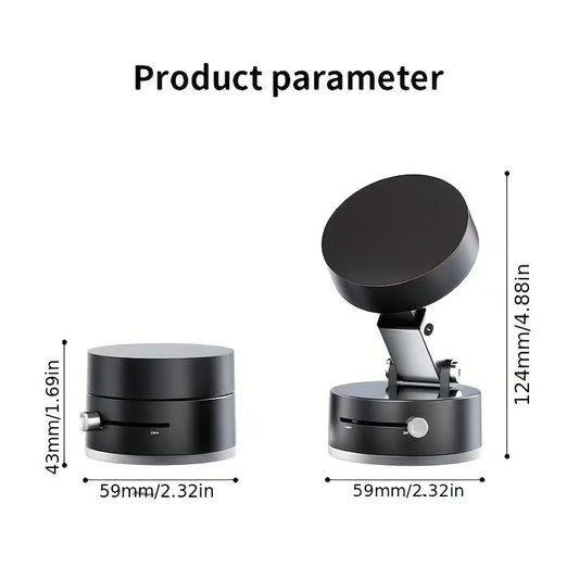 360° Adjustable Magnetic Vacuum Car Phone Holder – Strong Suction Cup Dashboard Mount with Telescopic Folding Stand, Dual-Purpose Car & Desk Mobile Holder.