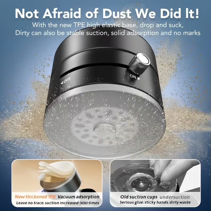 360° Adjustable Magnetic Vacuum Car Phone Holder – Strong Suction Cup Dashboard Mount with Telescopic Folding Stand, Dual-Purpose Car & Desk Mobile Holder.