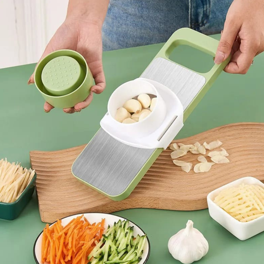 5-in-1 Vegetable Slicer & Grater – Adjustable Mandoline Cutter