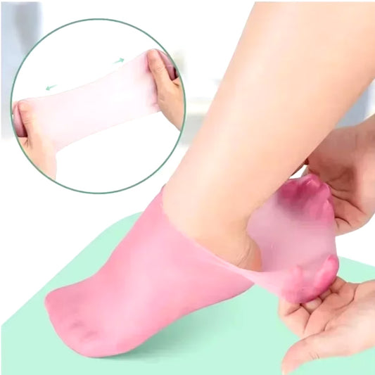 Silicone Gel Moisturizing Socks – Spa Repair Heel Pads