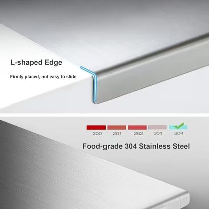 Stainless Steel Cutting Board - Heavy Duty Non-Slip