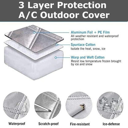 Ac Outdoor Unit Protector Heat Insulation Sunlight Shade Protector from Dust & Rain - AC Cover - Ac Outer Cover - Air Conditioner Cover - 36×16 - pack of 1