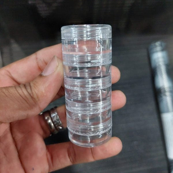 Transparent Co Joined Round Jewelry Makeup Storage Box Container | Bracelet, Earring Round Plastic Organizer