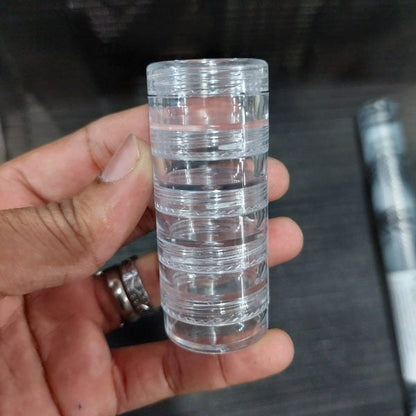 Transparent Co Joined Round Jewelry Makeup Storage Box Container | Bracelet, Earring Round Plastic Organizer